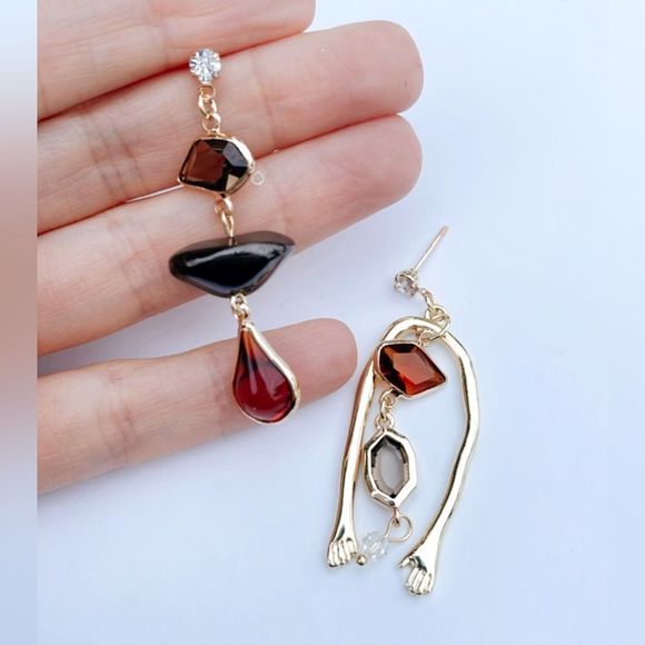 Boho statement earrings A33 - Picture 4 of 5